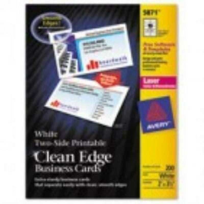 Avery Two-Side Printable Clean Edge Business Cards, Laser, 2 x 3-1/2 ...