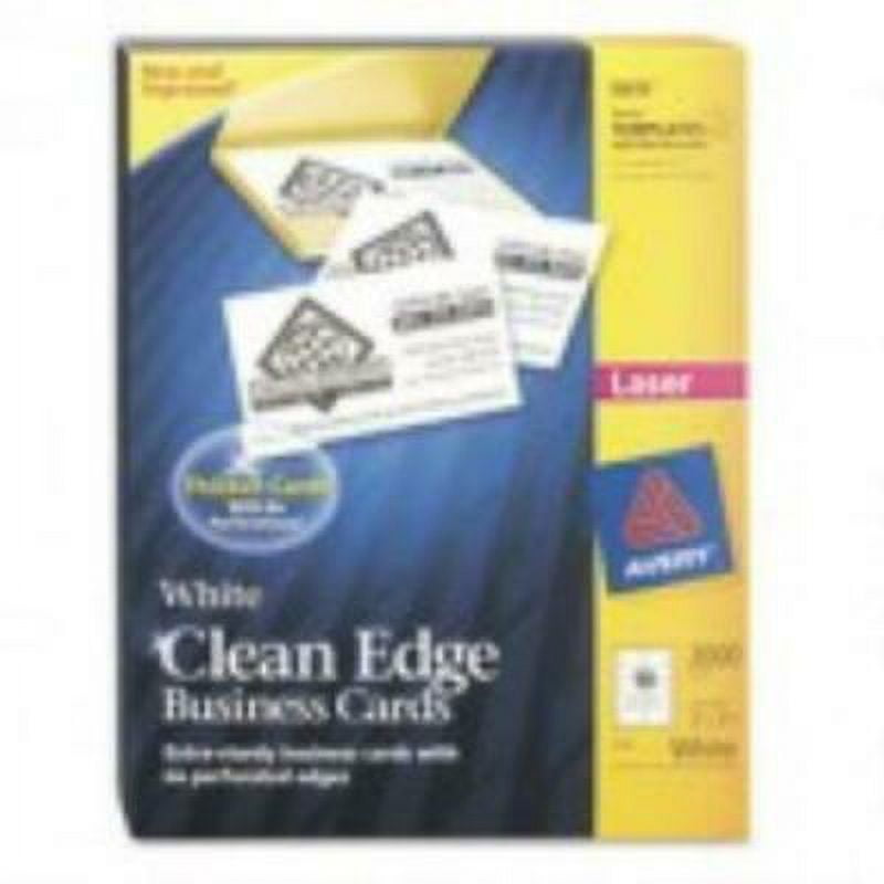 Avery Two-Side Printable Clean Edge Business Cards, Laser, 2 x 3 1/2 ...