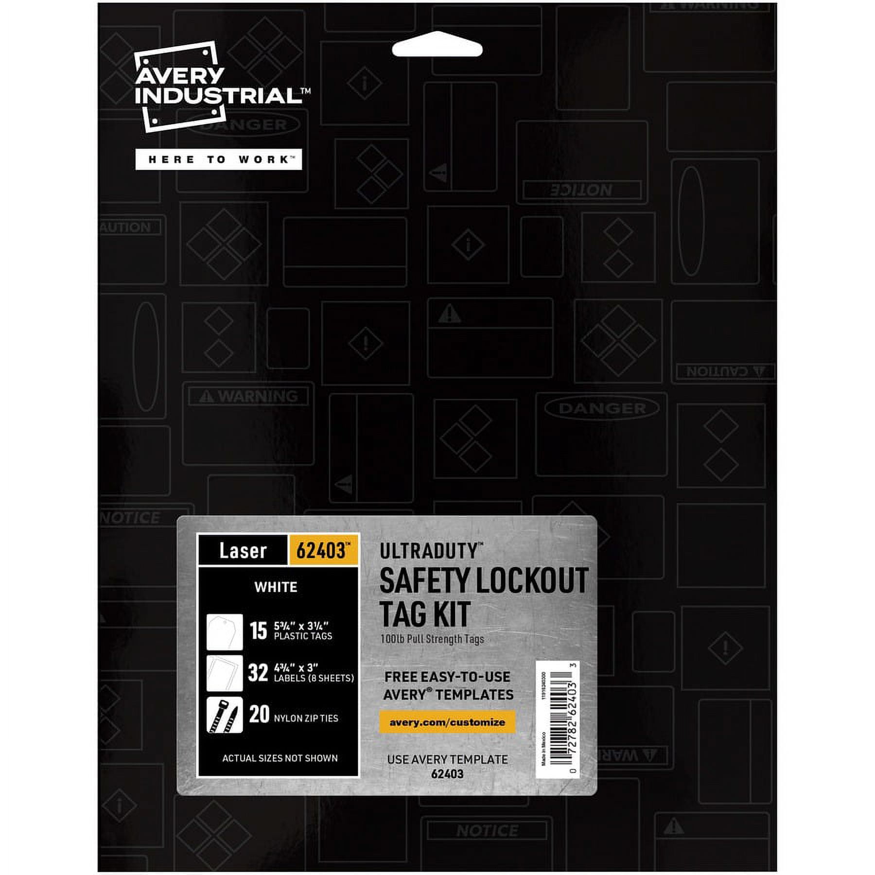 Avery UltraDuty 100-lb Pull Strength Tag Kit - 3.25 Avery UltraDuty 100-lb Pull Strength Tag Kit - 3.25