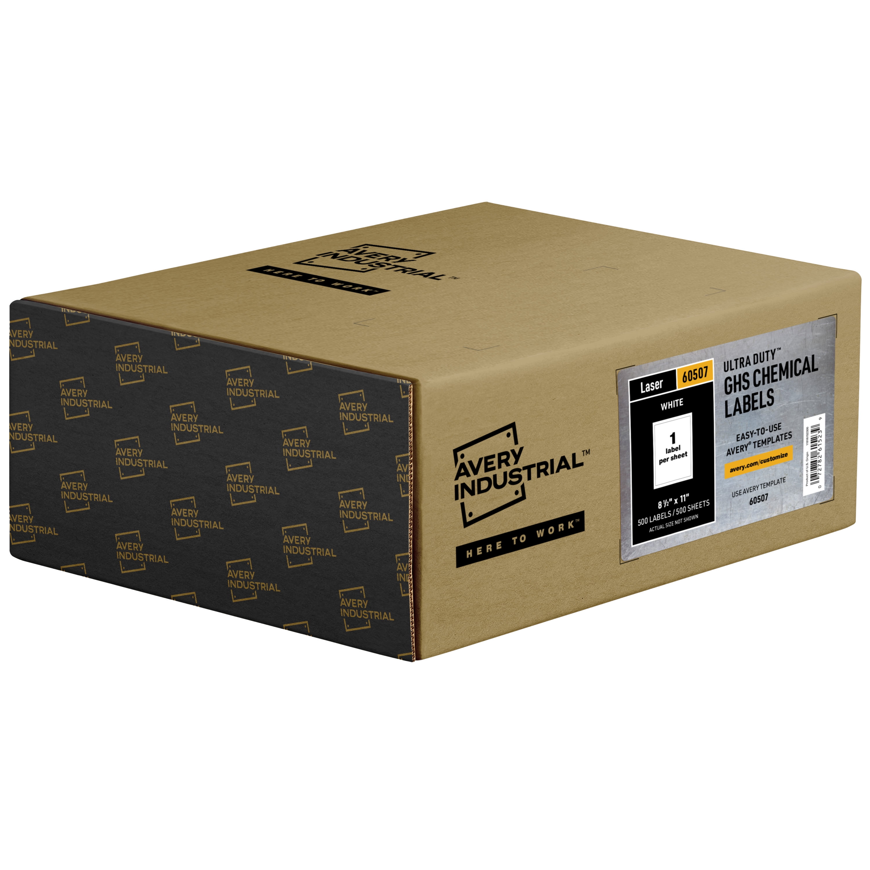 Avery UltraDuty GHS Chemical Labels, Permanent Adhesive, Waterproof, UV