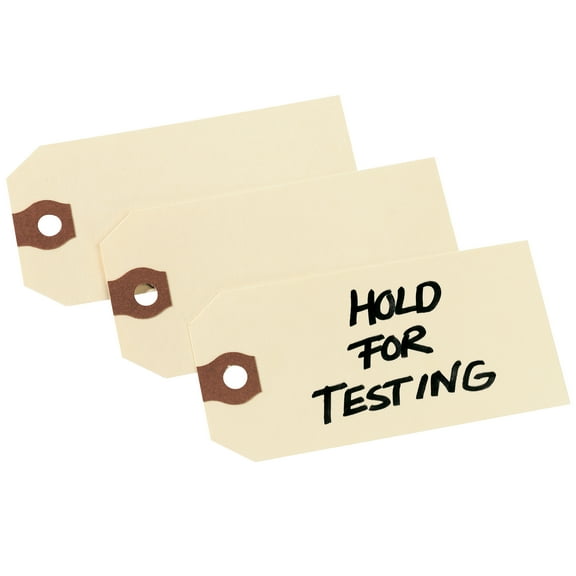 Avery Unstrung Shipping Tags, 11.5 pt. Stock, 4-3/4" x 2-3/8", Strings and Other Attachments Not Included, 1000 Manila Hang Tags (12305)