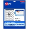 thumbnail image 1 of Avery Durable White Barbell Labels, 0.5" x 2.5", 4500 Total, 1 of 12