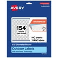 thumbnail image 1 of Avery Waterproof Round Labels, 0.5" Diameter, 15400 Total, 1 of 12