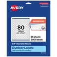 thumbnail image 1 of Avery Waterproof Round Labels, 0.75" Diameter, 2000 Total, 1 of 12