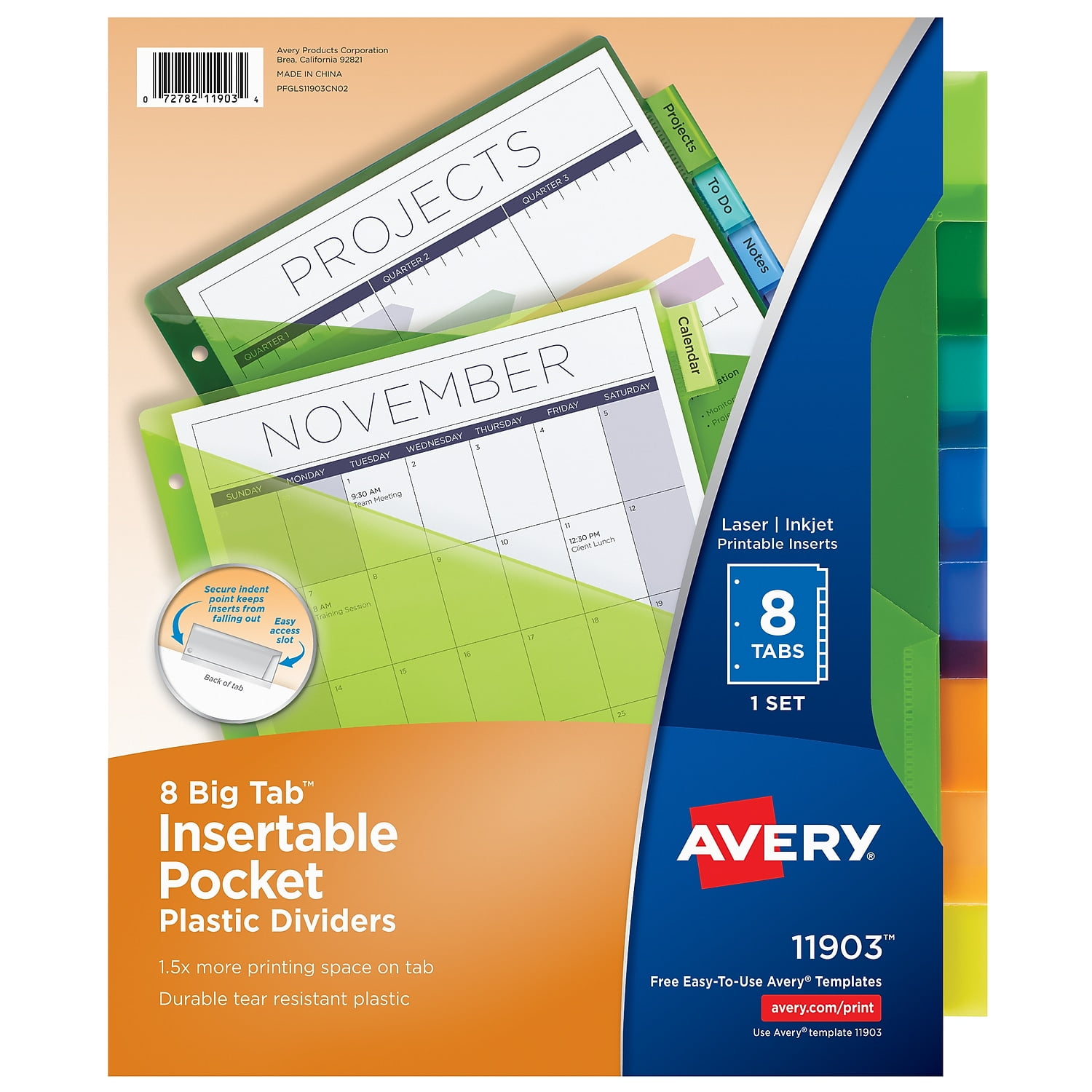 Avery Worksaver Insertable Plastic Divider 11903CT