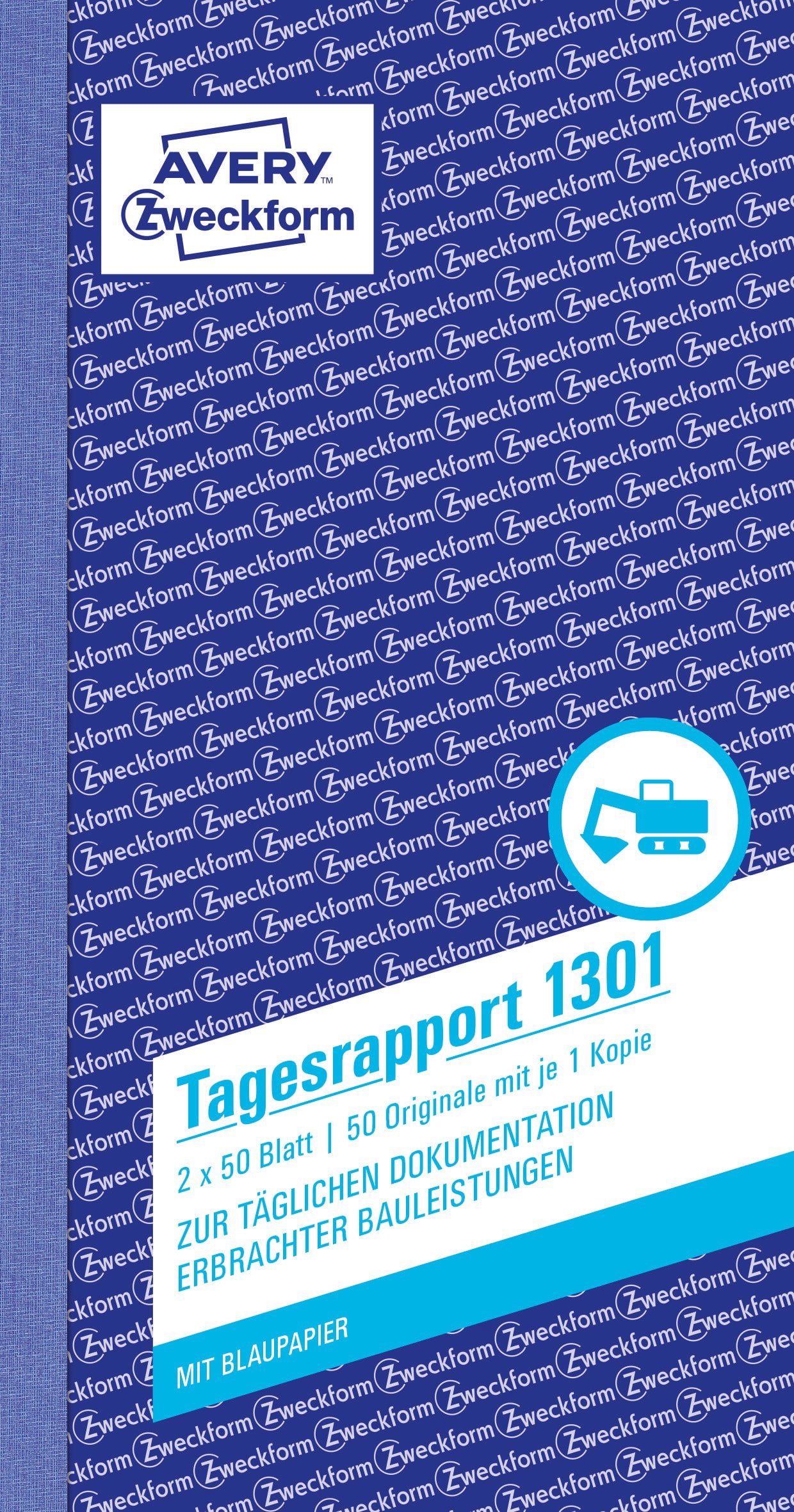 Avery Zweckform 1301 Daily Rapport First and Second Page Printed, 105 x 200 mm 2 x 50 Sheets