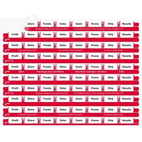 Avery reg; Multipurpose Label - Inkjet, Laser - Clear - 3 Total Sheets - 30 / Pack | Bundle of 2 Packs