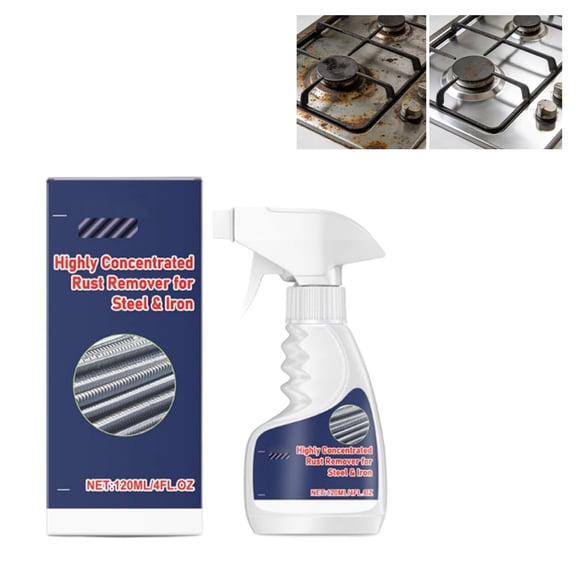 Averyard Rust Remover Spray for Metal, Highly Concentrated Rust Remover for Steel Copper Stainless Steel, Heavy Duty Rust Remover Spray No Scrubbing, Fast Acting Rust Stain Remover 4 fl oz