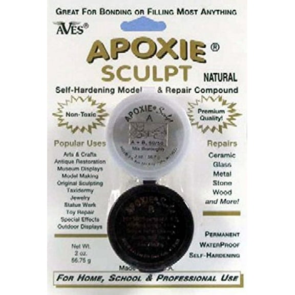 Aves Apoxie Sculpt Natural 1/4 Pound - 2-Part Self-Hardening Modeling Compound