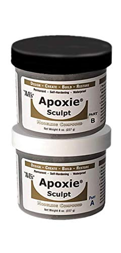 Aves - Waterproof Air Dry Clay for Sculpting & Repairs - 2 Part Epoxy Putty Sculpting Clay - Adheres to All Surfaces - Self Hardening - 1 lb Black