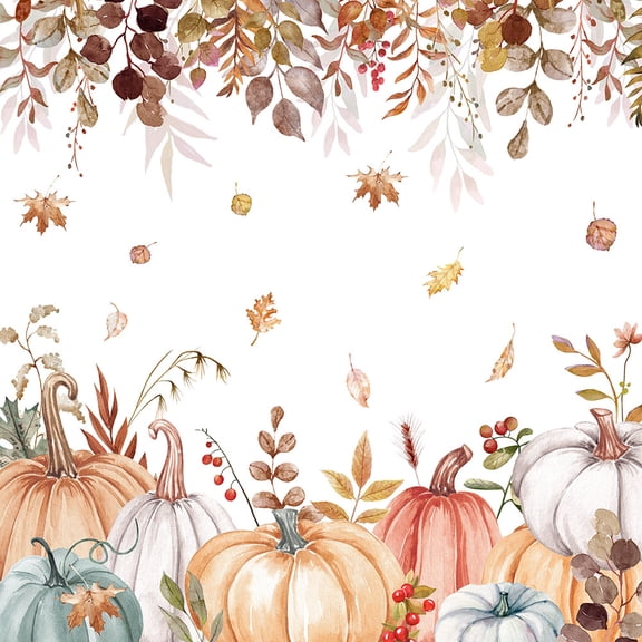Avezano Fall Shower Curtain Pumpkin Fabric Curtain for Shower Autumn Waterproof Bathroom Curtain with 12 Hooks 72x72 Inches