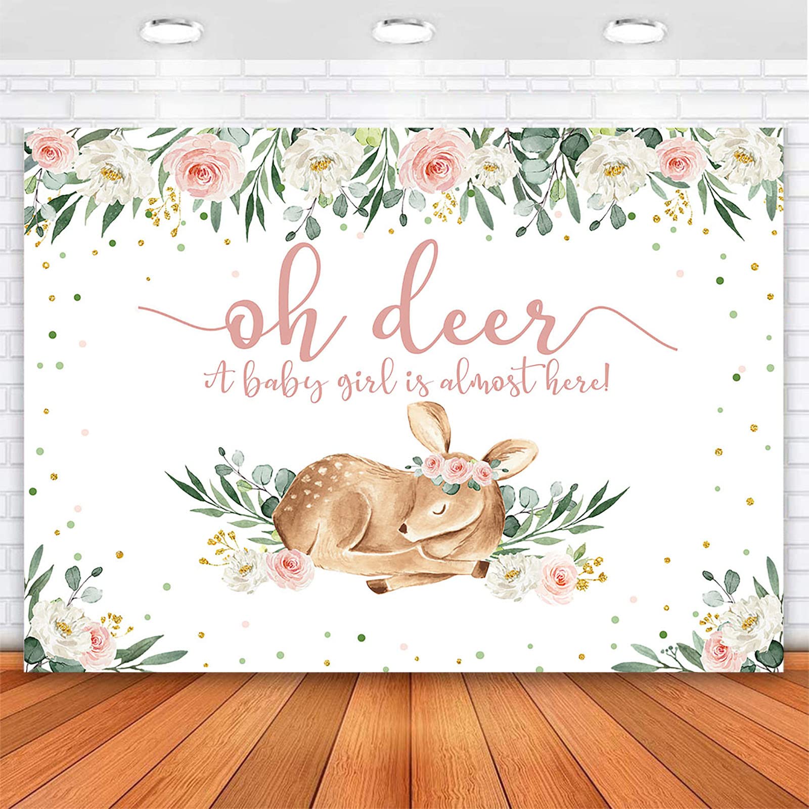 Baby Shower Hintergrund-Banner Mit Schleifen-Design – Rosa Deko Für Fotos & Partys