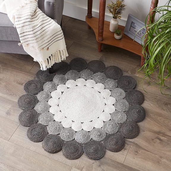 Avgari Creation Designer Round Jute Carpet Handmade 100% Natural Area Floor Mat Room Rug 10" Feet (120 inch)