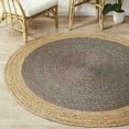 thumbnail image 1 of Avgari Creation Hand Made Round Gray Color Living Room Area Rug, Farm House, Kitchen Outdoor Indoor Rugs Carpet Doormat 5" Feet (60" Inch), 1 of 4