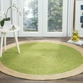 thumbnail image 1 of Avgari Creation Hand Made Round Yellow Color Living Room Area Rug, Farm House, Kitchen Outdoor Indoor Rugs Carpet Doormat 3" Feet (36" Inch), 1 of 5