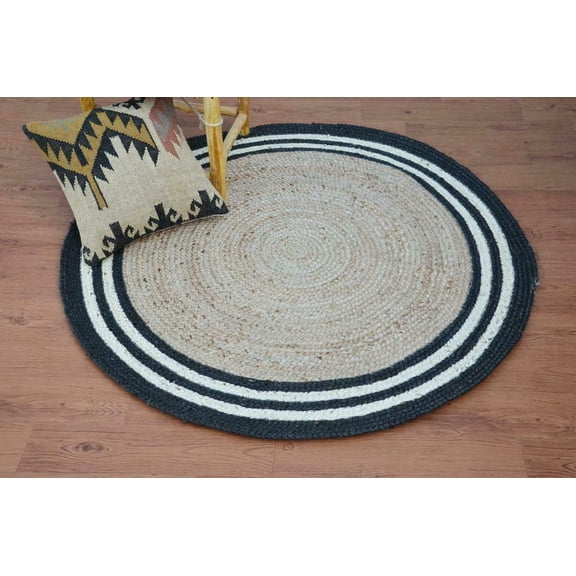 Avgari Creation Rug Rug 100% Natural Jute Braided Style Modern Living Area Rug Carpet Doormat-120 Inch