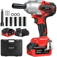 thumbnail image 1 of Avhrit Cordless Impact Wrench 1/2 Impact Gun 700N.m/850N.m 2*4000mAh Electric Impact Wrench Fast Charger 5 Sockets for Car Tires, 1 of 6