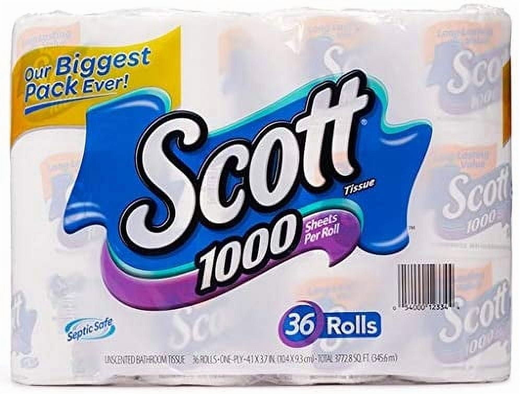 scottie　36 Scott Toilet Paper Roll, 1000 Sheets Per Roll, 36 Rolls, 1