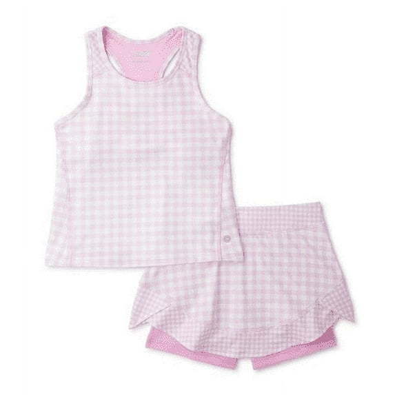 Avia Girls Active Racerback Tank Top and Skort, 2-Piece Set, Sizes 4-18 & Plus