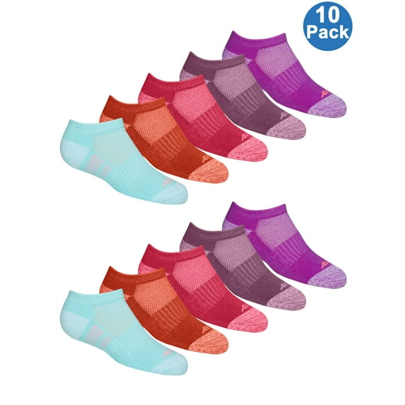 Avia Girls Low Cut Socks 10-Pack, Sizes S-L