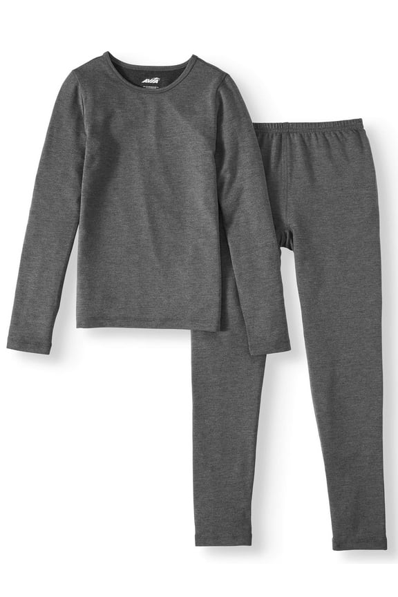 Girls' Performance Super Soft French Terry Thermal Underwear, 2 Piece Set