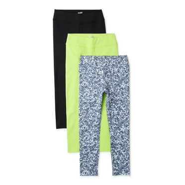Avia Girls' Stretch Leggings, 3-Pack, Sizes 4-18 & Plus