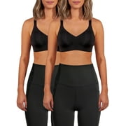 Avia Wireless Sports Bra for Women, High Support, XS-3XL, 2-Pack