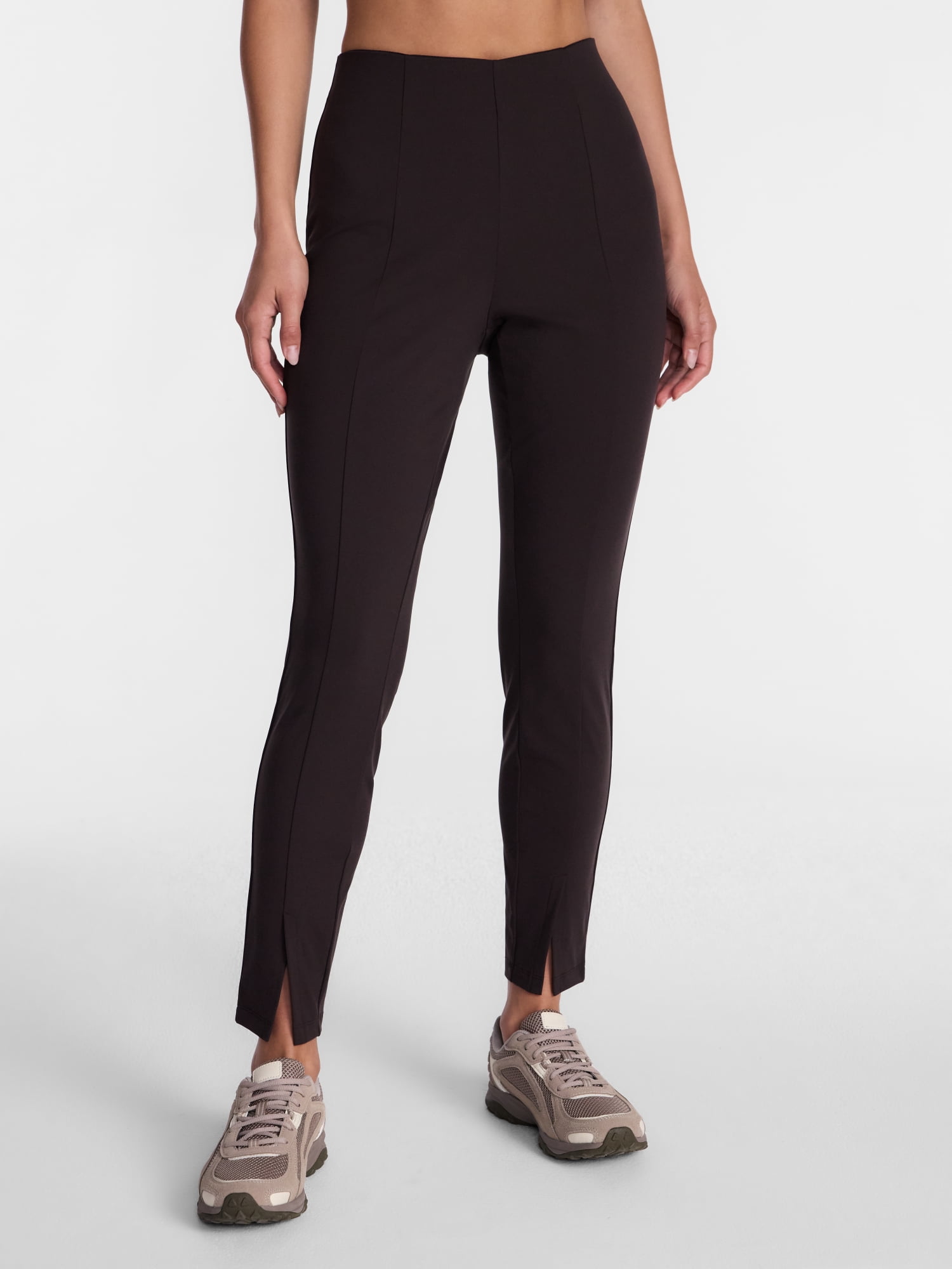 Avia Women's Interlock Leggings with Split Hem, 28" Inseam, Sizes XS-XXXL