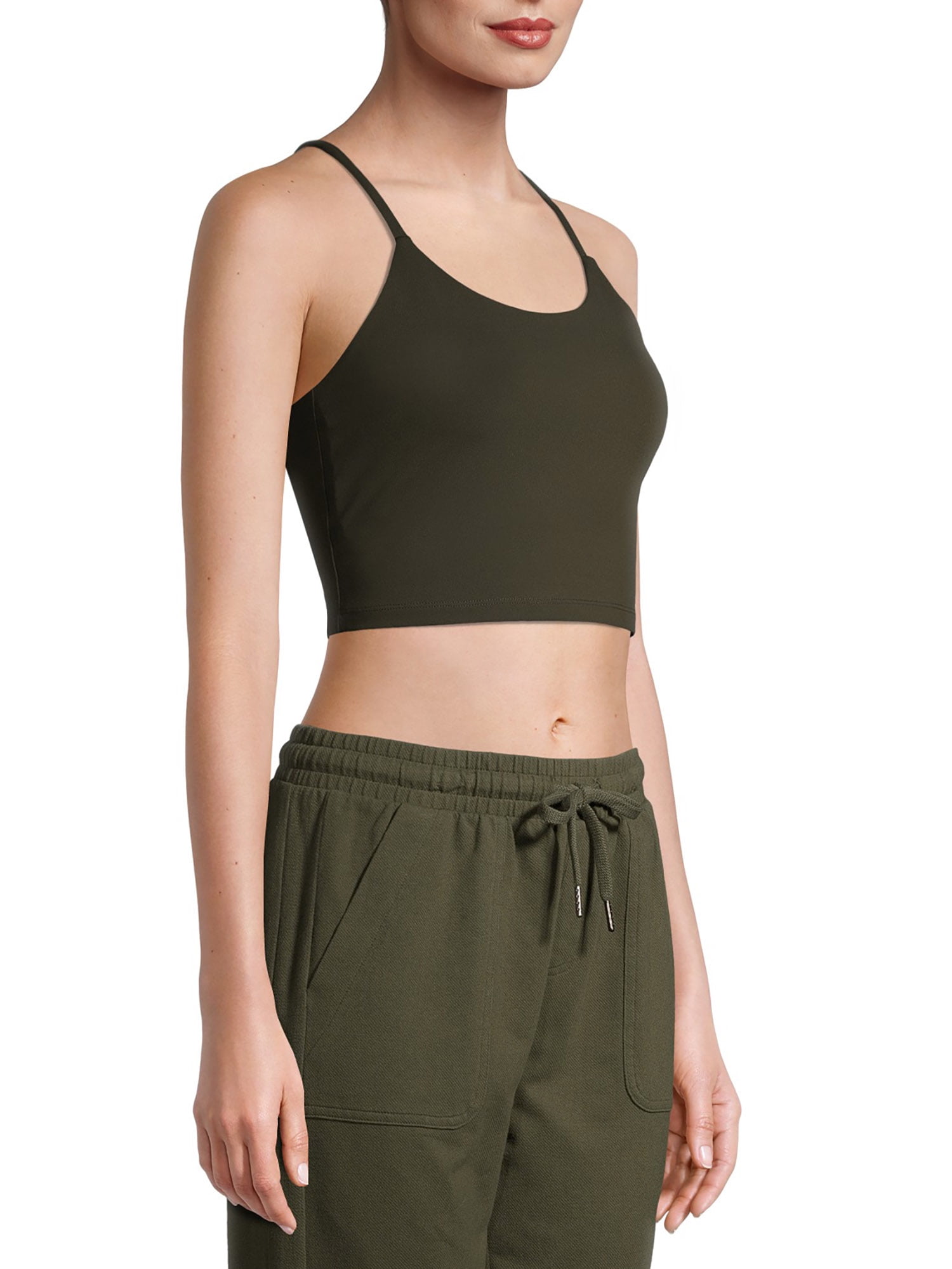 Avia Low Impact Sports Crop with Shelf Bra and Removable Pads - Walmart.com