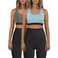 thumbnail image 1 of Avia Medium Support Racerback Sports Bra, 2 Pack, 1 of 6