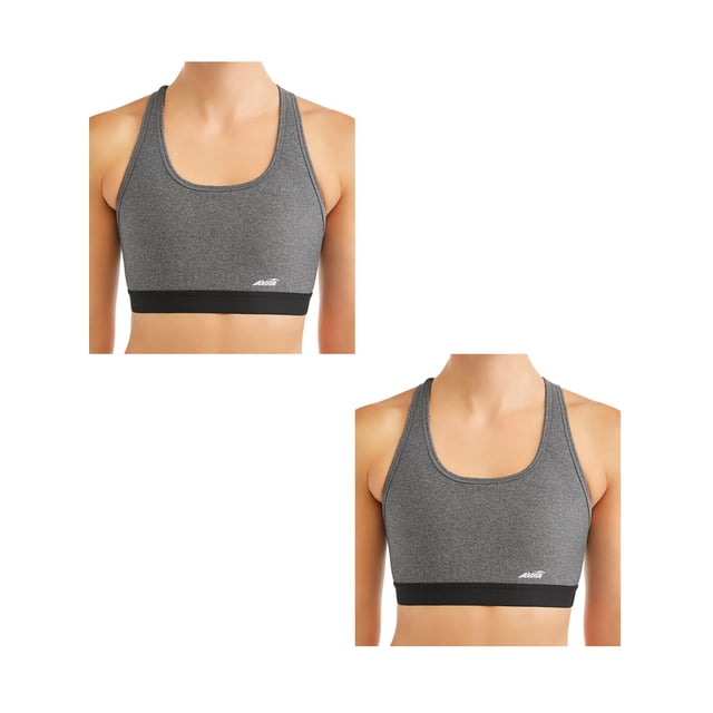 Avia Medium Support Racerback Sports Bra, 2 Pack