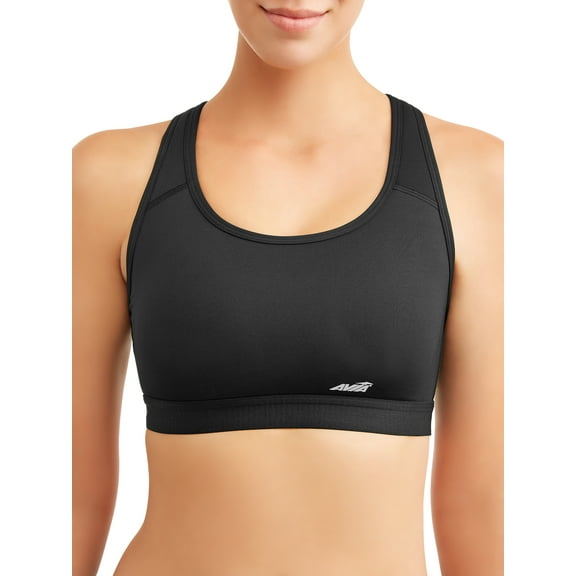 Avia Strappy Sports Bra for Women, Medium Support , S-3XL, 2-Pack