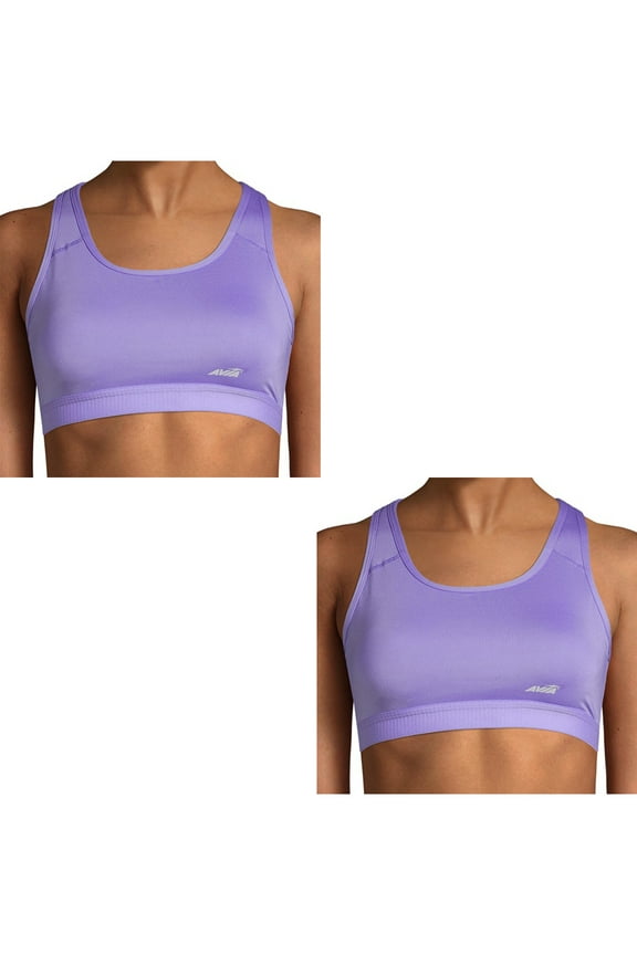 Strappy Sports Bra for Women, Medium Support , S-3XL, 2-Pack