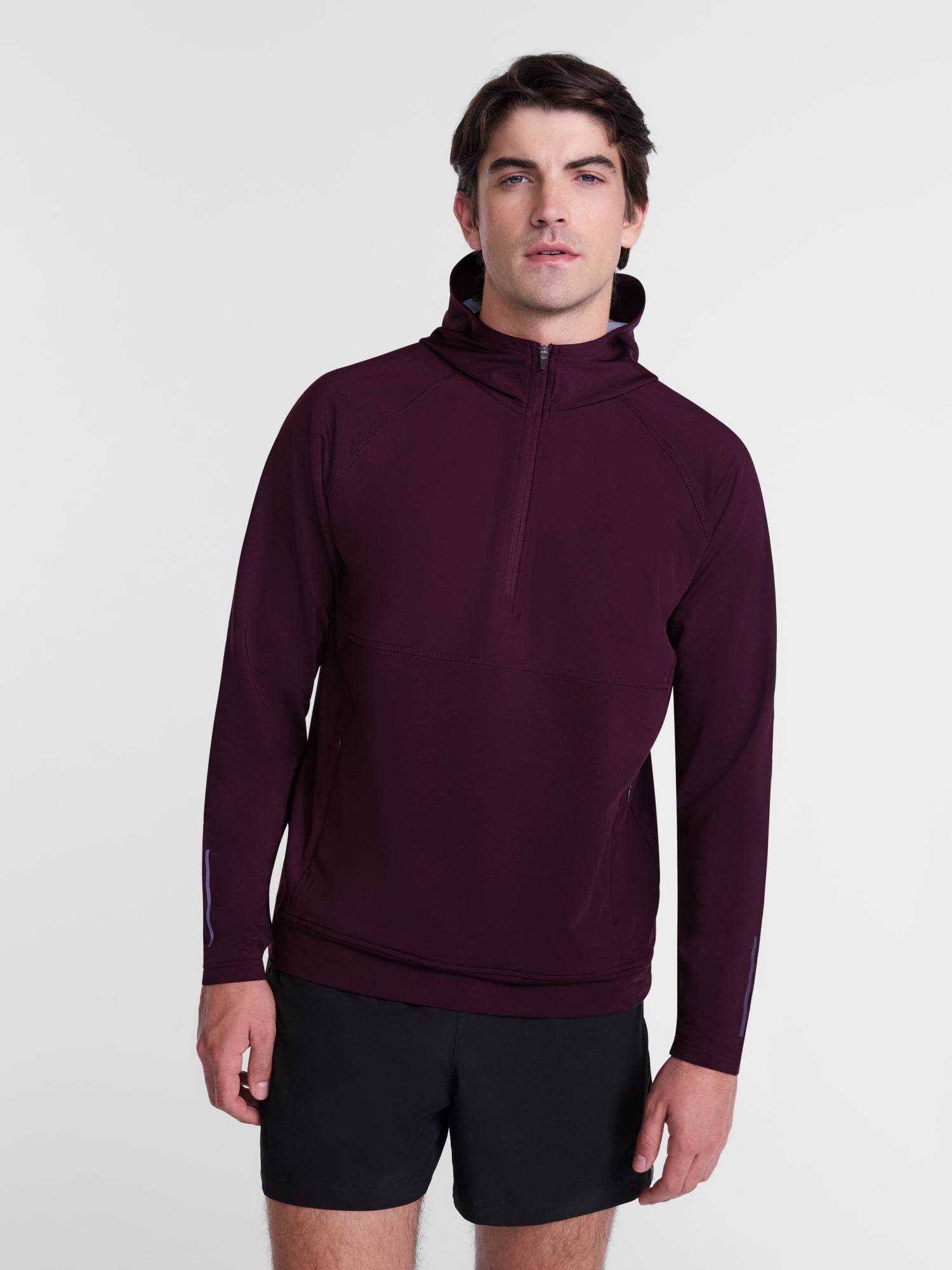 Avia Men's and Big Men's Hooded Half Zip Pullover, Sizes XS-4XLT