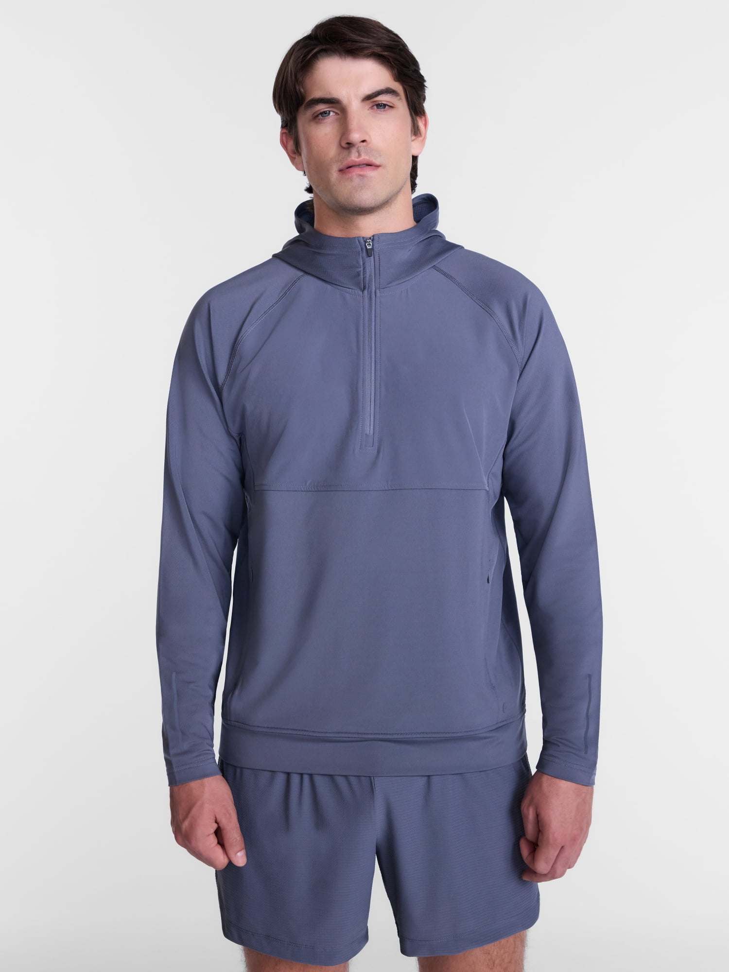 Avia Men's and Big Men's Hooded Half Zip Pullover, Sizes XS-4XLT