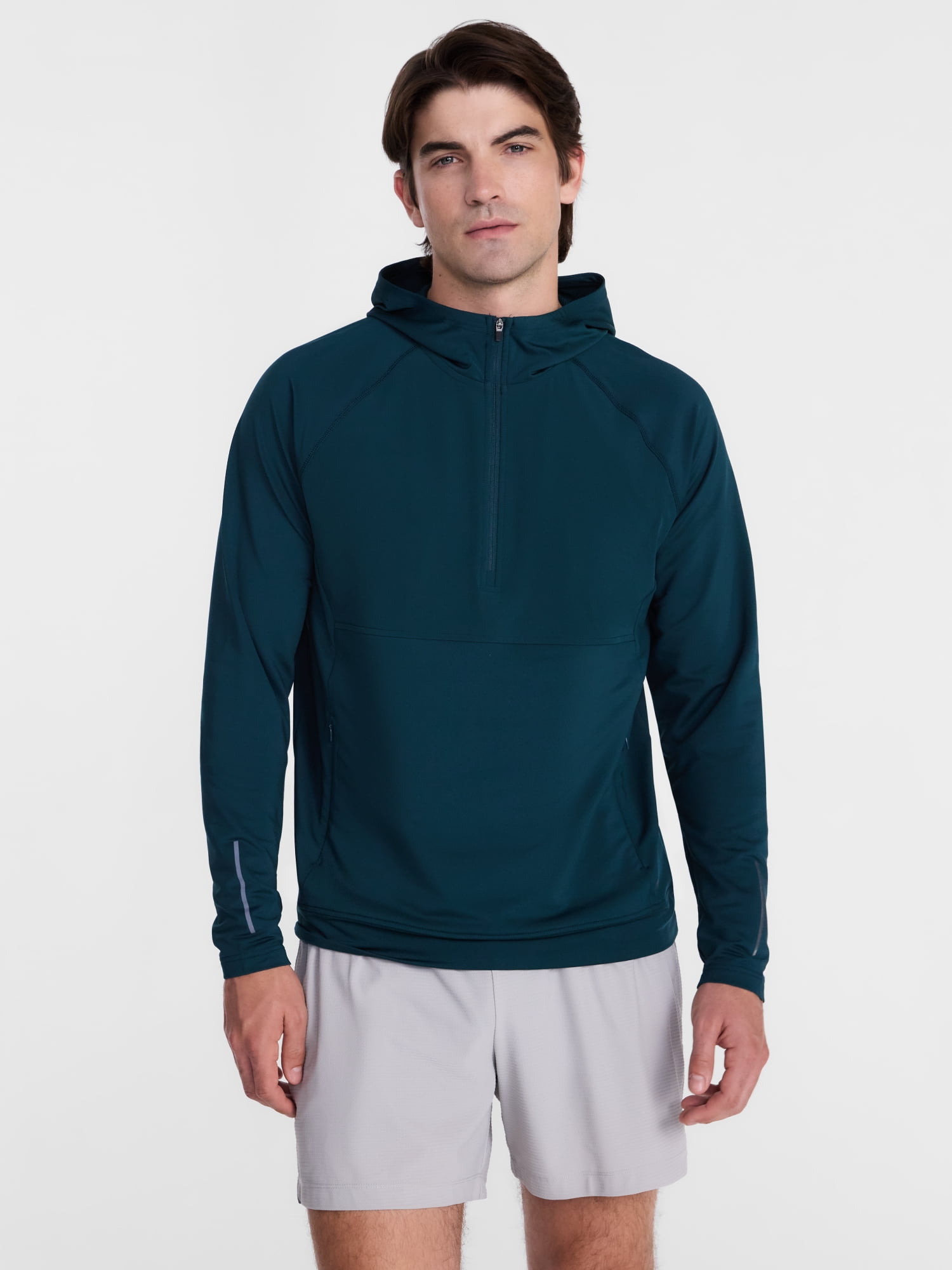 Avia Men's and Big Men's Hooded Half Zip Pullover, Sizes XS-4XLT