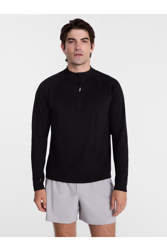 Men's and Big Men's Performance Quarter Zip Pullover, Sizes XS-4XLT