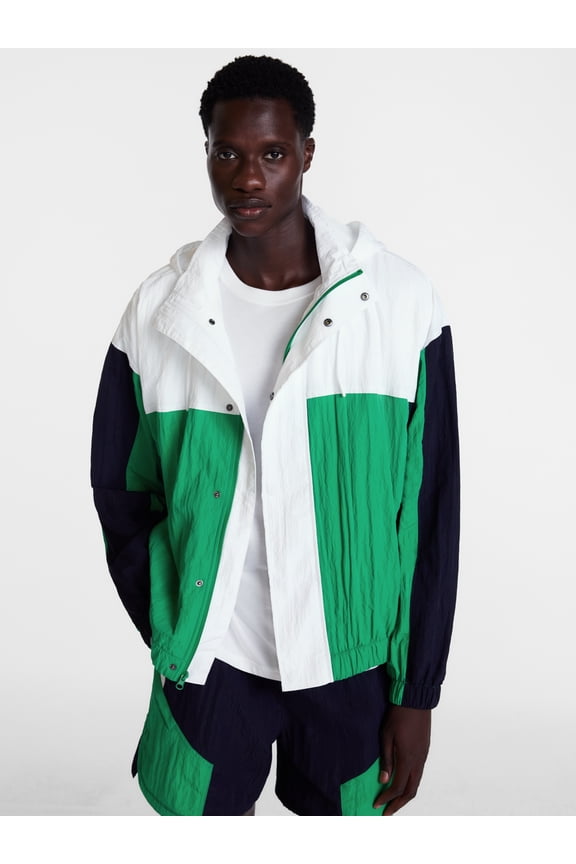 Men's Retro Colorblocked Full Zip Track Jacket, Sizes XS-3XL