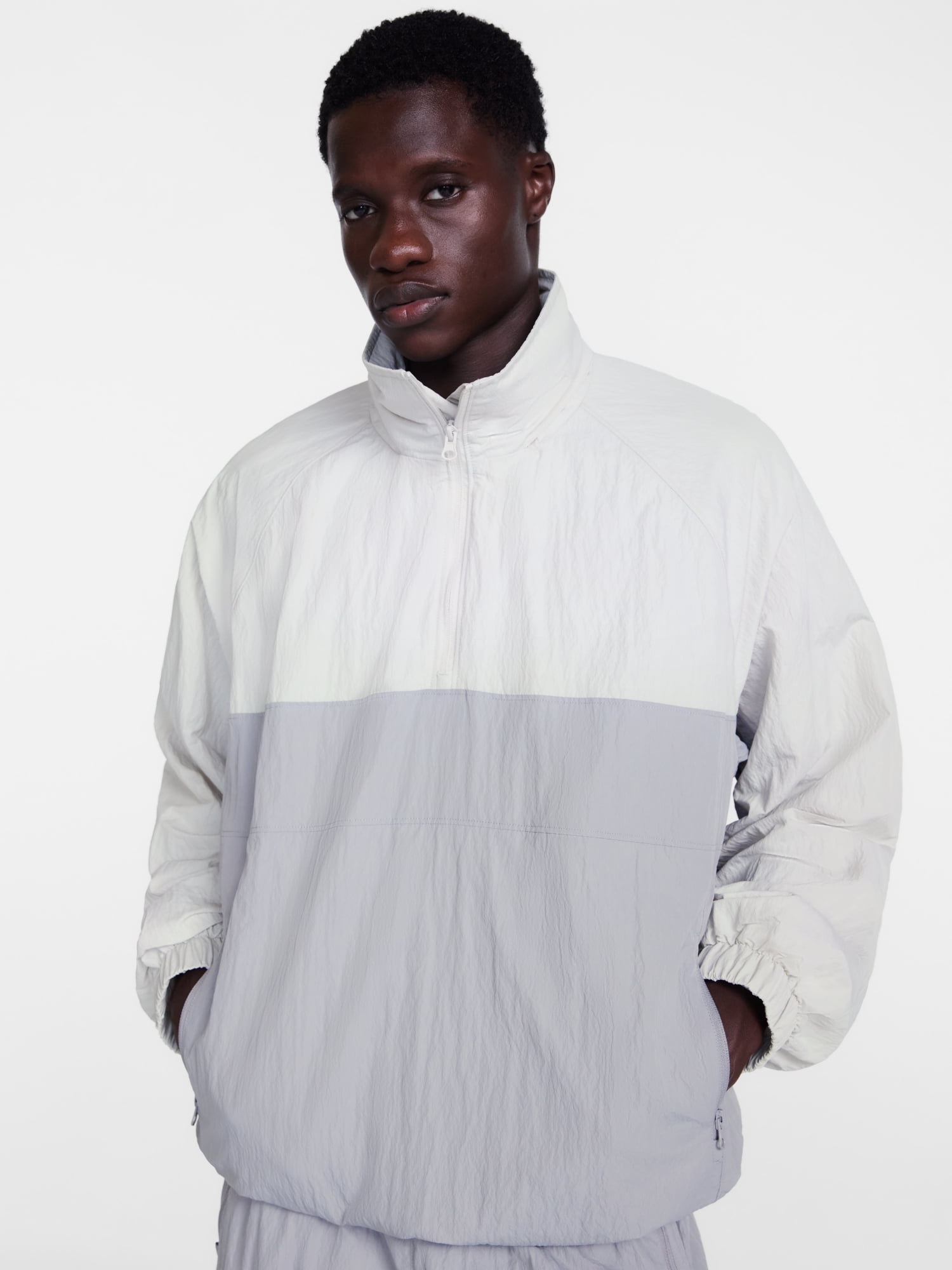 Avia Men's Oversized Fit Colorblocked Half Zip Track Jacket, Sizes XS-3XL