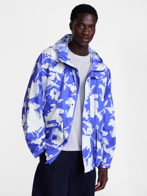 Men's Oversized Fit Multi Pocket Storm Jacket, Camo Floral, Sizes XS-3XL