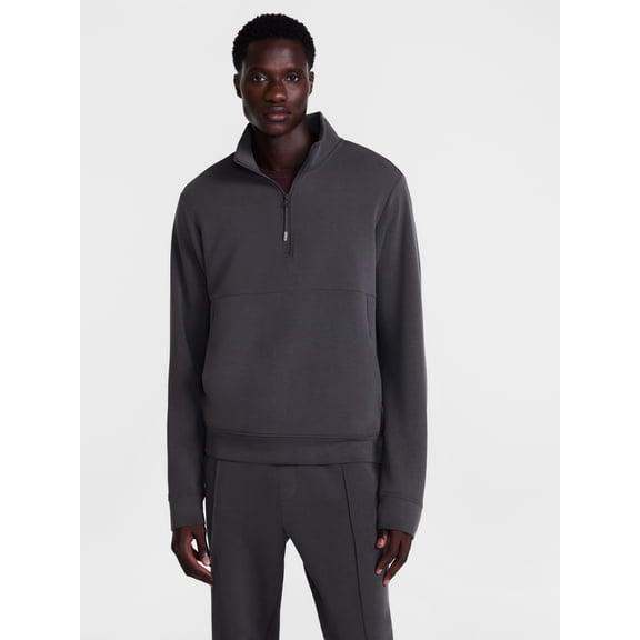 Avia Men's Twill ScubaKnit Quarter Zip Pullover Sweatshirt, Sizes XS-4XLT