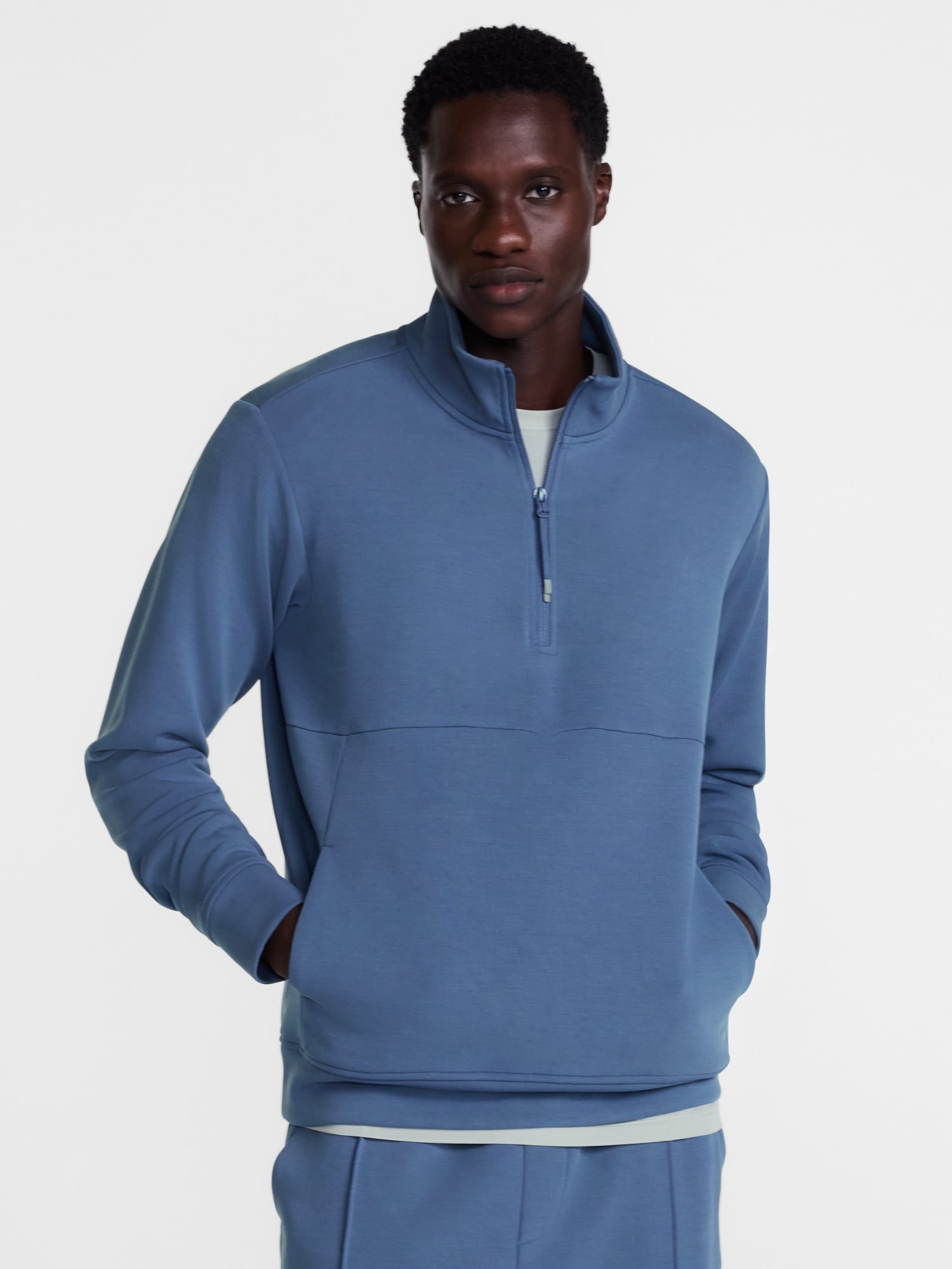 Avia Men's Twill ScubaKnit Quarter Zip Pullover Sweatshirt, Sizes XS-4XLT