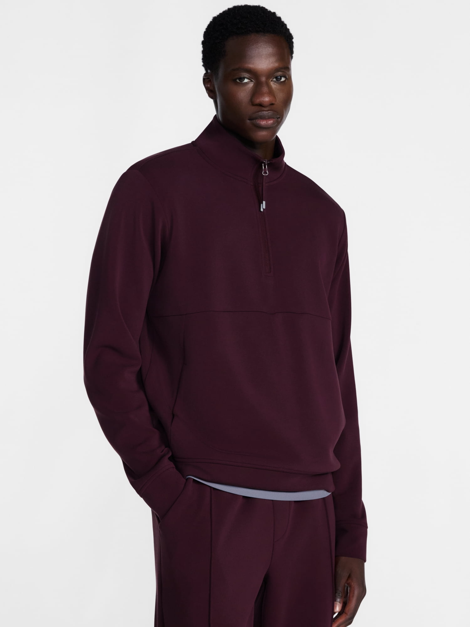 Avia Men's Twill ScubaKnit Quarter Zip Pullover Sweatshirt, Sizes XS-4XLT