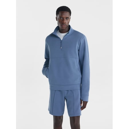 Avia Men's Twill Scubaknit Quarter Zip Pullover Sweatshirt, Sizes XS-4XLT