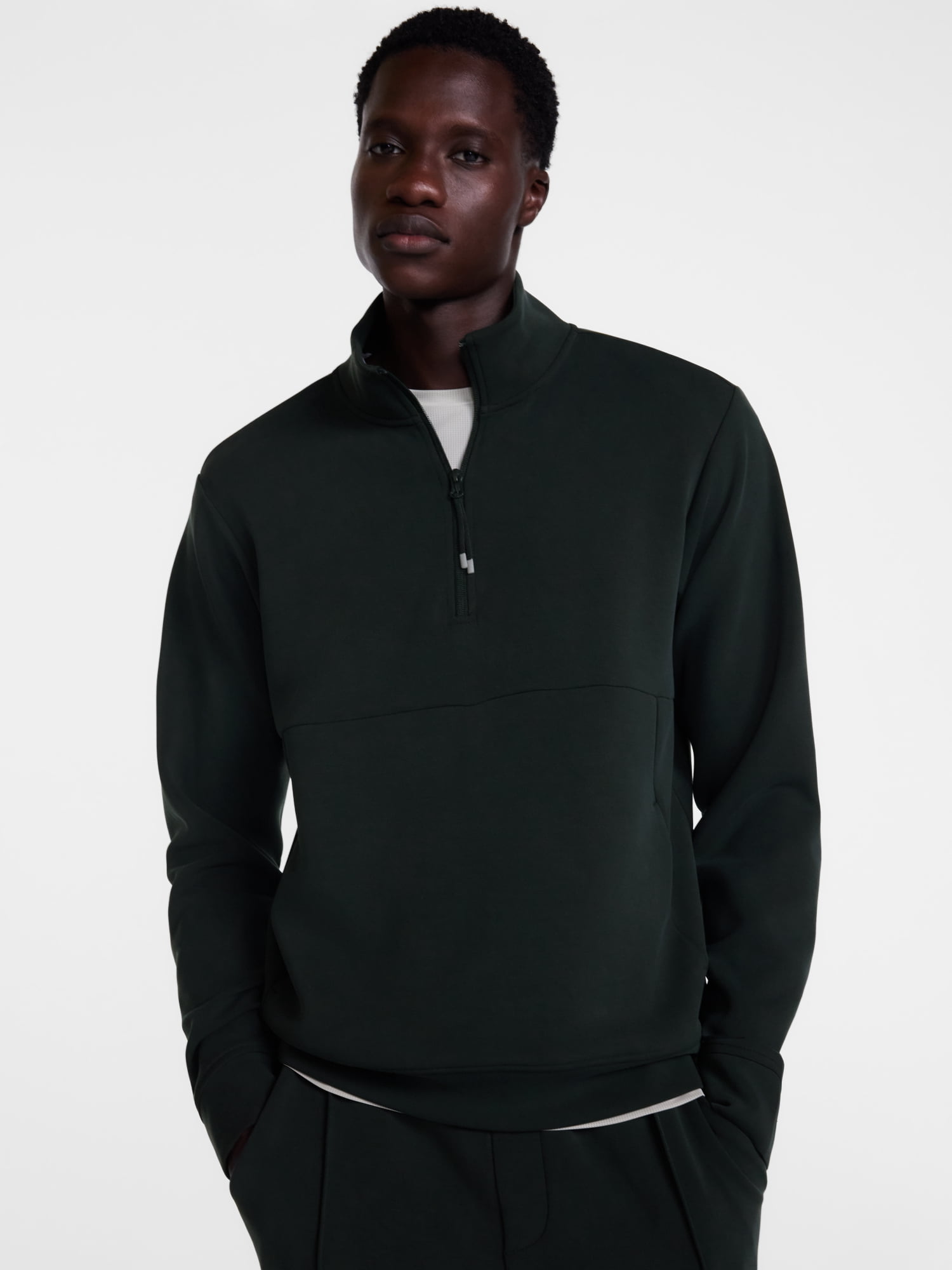 Avia Men's Twill ScubaKnit Quarter Zip Pullover Sweatshirt, Sizes XS-4XLT
