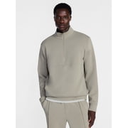 Men's Twill Scubaknit Quarter Zip Pullover Sweatshirt, Sizes XS-4XLT
