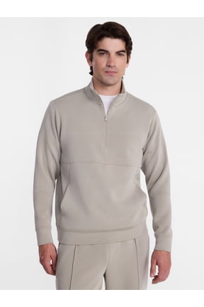 Men's Twill ScubaKnit Quarter Zip Pullover Sweatshirt, Sizes XS-4XLT