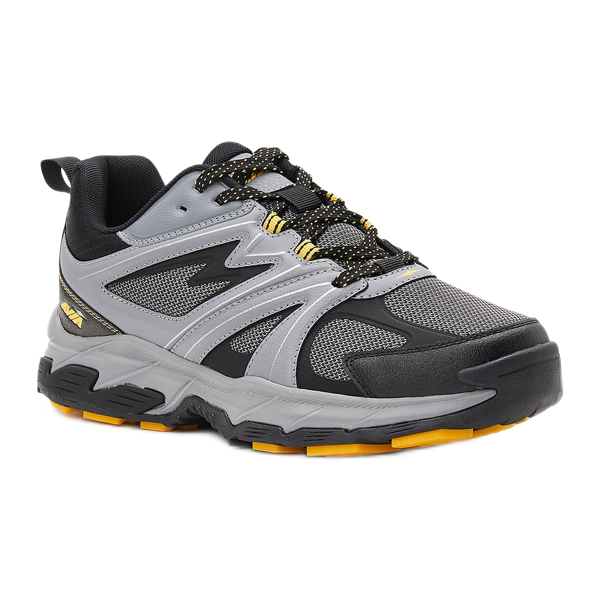 Avia Men's Talus Rugged Walking Shoes, Wide Fit, Leather and Mesh