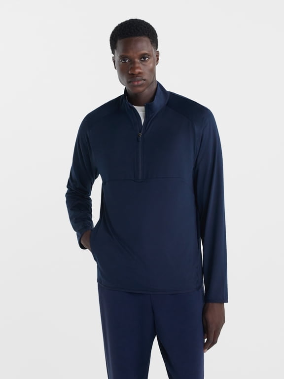 Men's and Big Men's Quarter Zip Pullover, Sizes XS-4XLT