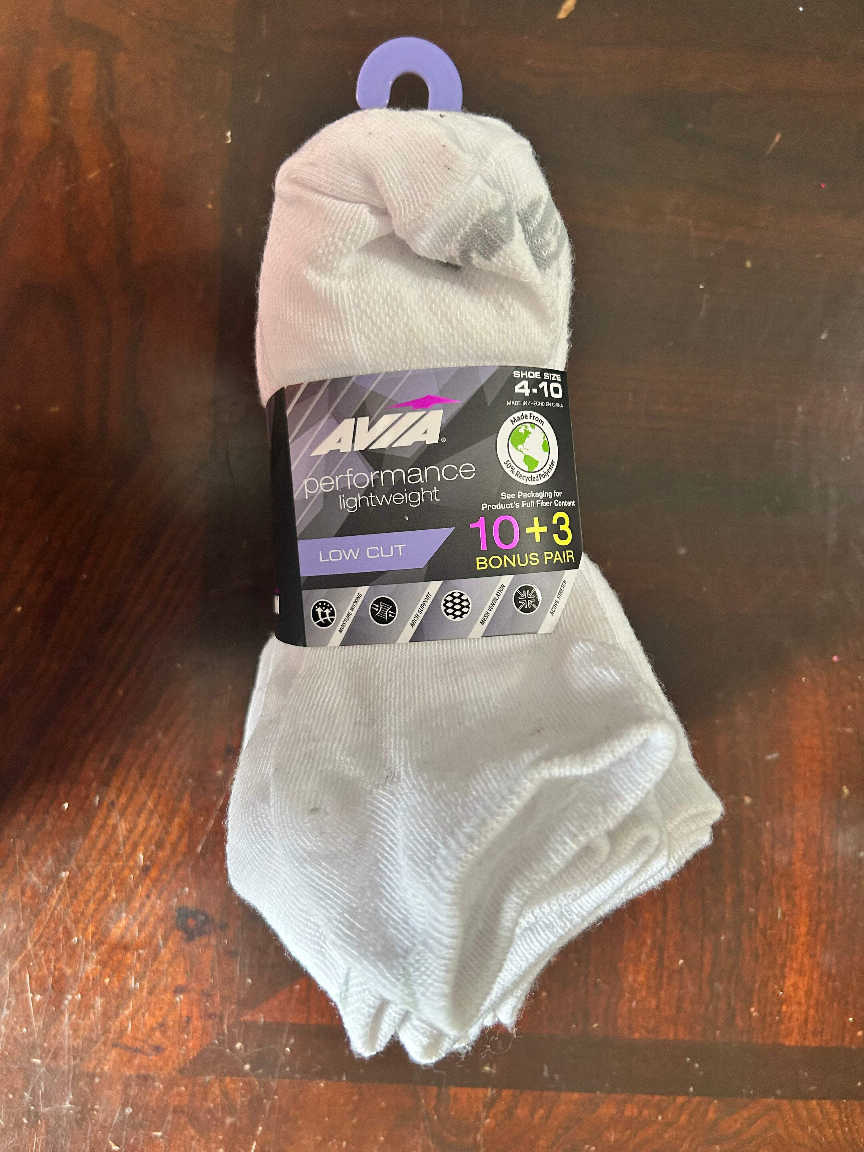 Avia Performance Lightweight Low Cut Sock, 10 Pack + 3 Bonus